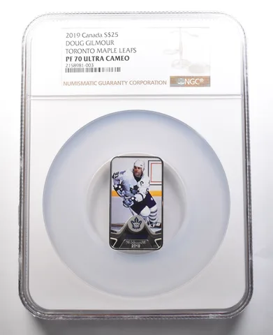 2019 Canada $25 Silver Doug Gilmour Toronto Maple Leafs PF70 UCAM NGC *8458