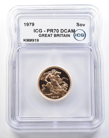 1979 Great Britain Gold Sovereign KM#919 PR70 DCAM ICG a3746