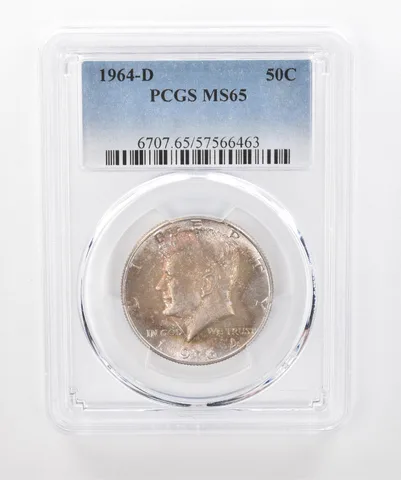 1964-D Kennedy Half Dollar MS65 PCGS Beautiful Tone a1344