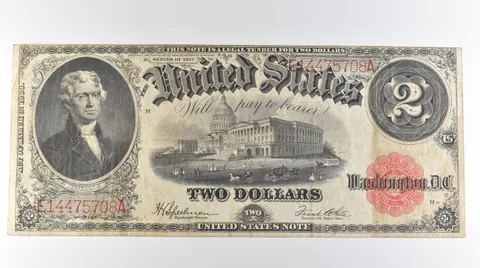 1917 $2 Legal Tender Large Note Red Seal *3078