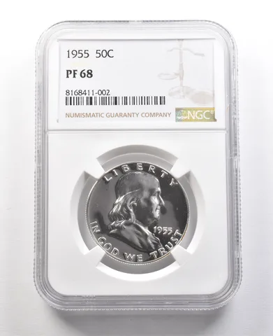 1955 Franklin Half Dollar PF68 NGC Great Contrast a8952