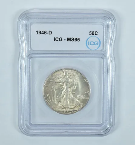 1946-D Walking Liberty Half Dollar MS65 ICG