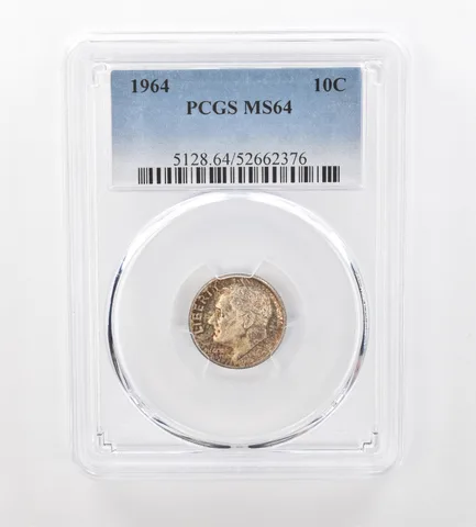 1964 Roosevelt Dime MS64 PCGS Beautiful Tone *1012