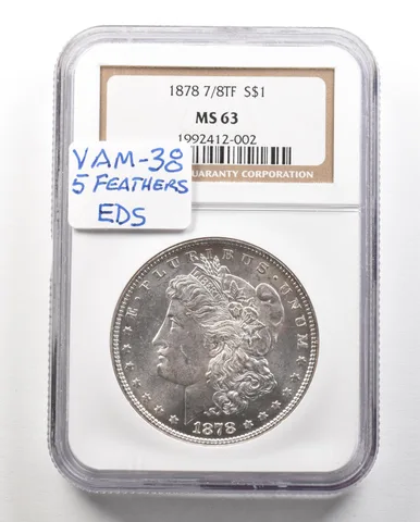1878 7/8TF Morgan Silver Dollar MS63 NGC *4744