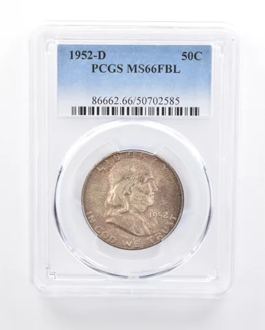 1952-D Franklin Half Dollar MS66 FBL PCGS Beautiful Tone *6069