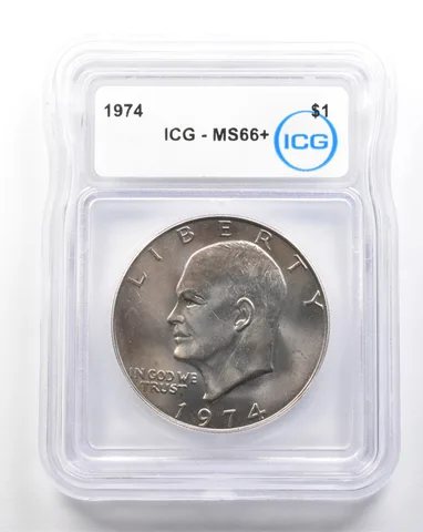 1974 Eisenhower Dollar MS66+ ICG *7397