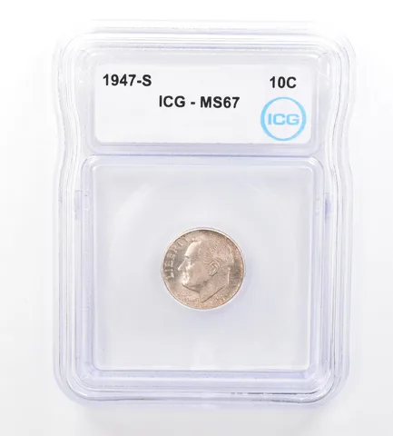 1947-S Roosevelt Dime MS67 ICG Beautiful Tone *1664
