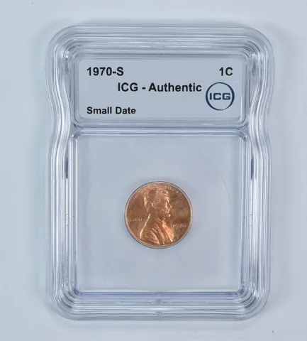 1970-S Lincoln Memorial Cent Small Date Authentic ICG