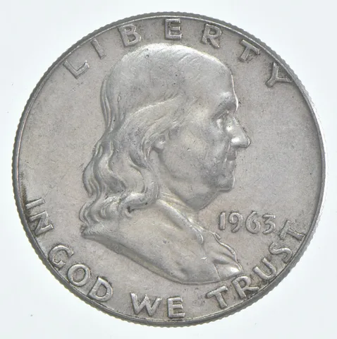 1963 (P) Franklin Half Dollar Circulated 90% Silver (1pc)