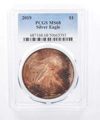 2019 American Silver Eagle MS68 PCGS Beautiful Tone *8408