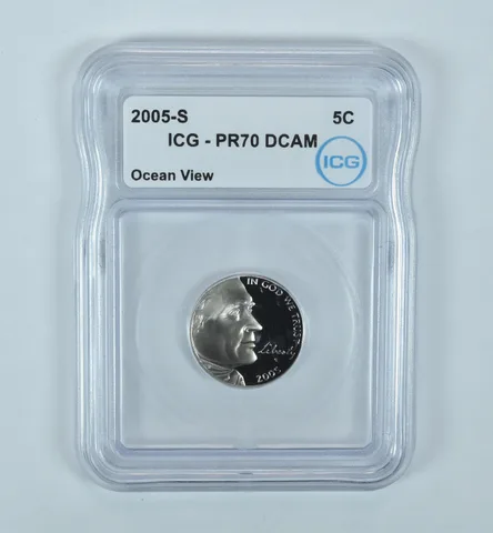2005-S Jefferson Nickel Ocean View PR70 DCAM ICG