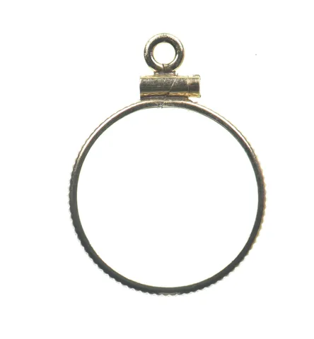 14K 16mm Gold Filled US Half Dime Coin Bezel Pendant Frame Edge a1370