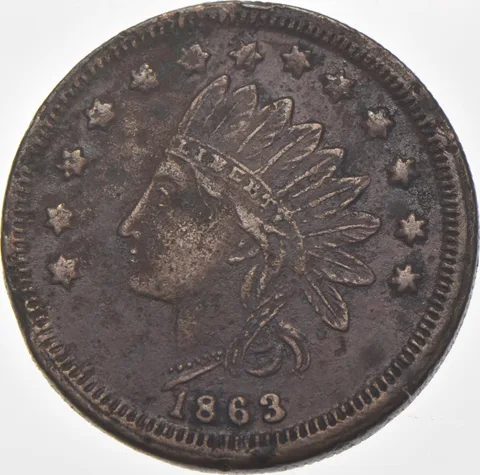 1863 F. Gies Civil War Token R-8 225 AG 3A *7545