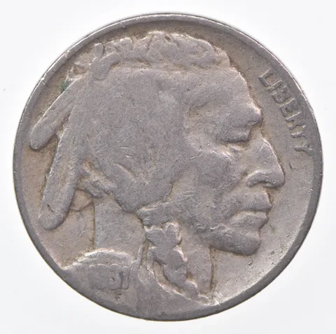 1931-S Indian Head Buffalo Nickel Average Circ