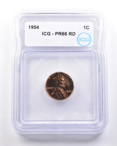 1954 Lincoln Wheat Cent PR66 RD ICG Proof *4704