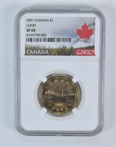 2001 Canada 1 Dollar Loon SP69 NGC Canada Label