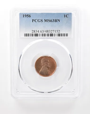 1956 Lincoln Wheat Cent MS63 BN PCGS Beautiful Tone *4657