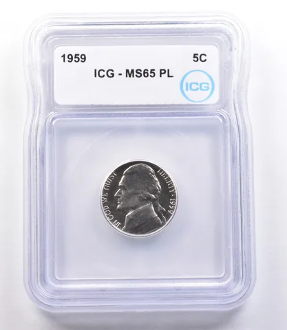 1959 Jefferson Nickel MS65 PL ICG *1890