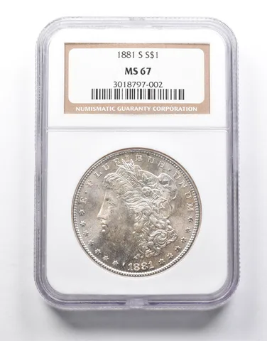 MS67 1881-S Morgan Silver Dollar NGC a0229