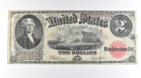 1917 $2 Legal Tender Large Note Red Seal FR#60 *0633