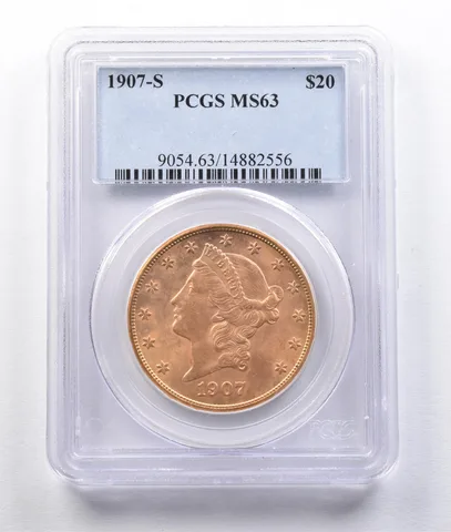 1907-S $20 Liberty Head Gold Double Eagle MS63 PCGS *2971