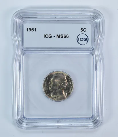 1961 Jefferson Nickel MS66 ICG