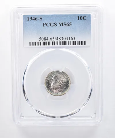1946-S Roosevelt Dime MS65 PCGS Beautiful Tone *8382