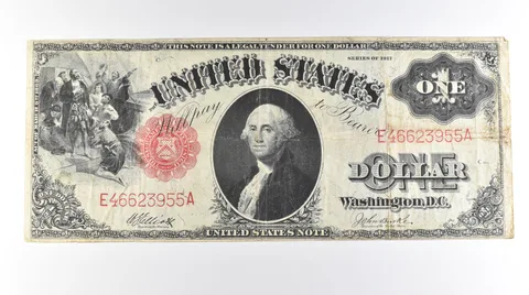 1917 $1 Legal Tender Large Note Red Seal FR#37 a0612