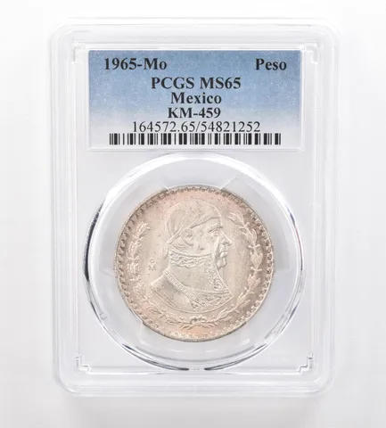 1965 Mo Mexico Peso KM-459 MS65 PCGS Beautiful Tone *7484