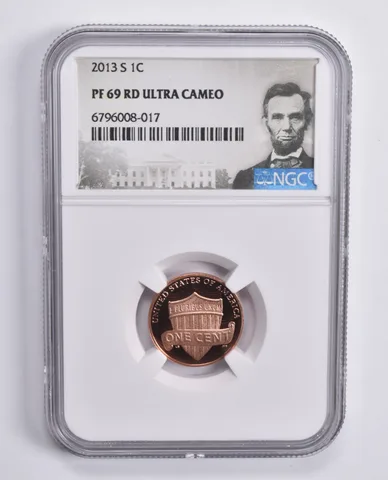 2013-S Lincoln Cent Union Shield PF69 RD UCAM NGC Special Lbl