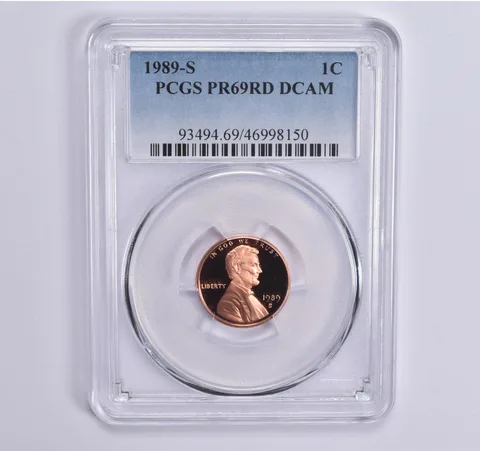 1989-S Lincoln Memorial Cent PR69 RD PCGS Blue Lbl