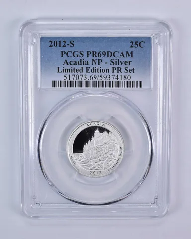 2012-S ATB Quarter Silver Acadia Limited Edition Set PR69 DCAM PCGS