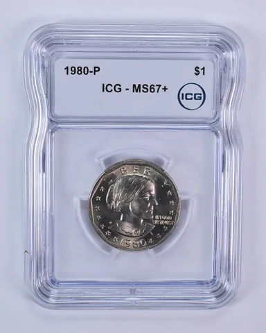 1980-P Susan B Anthony $1 MS67+ ICG