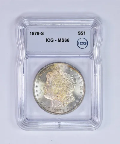 1879-S Morgan Silver Dollar MS66 ICG Beautiful Tone *7988