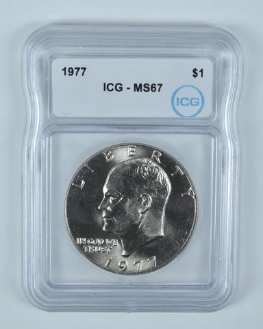 1977 Eisenhower $1 MS67 ICG
