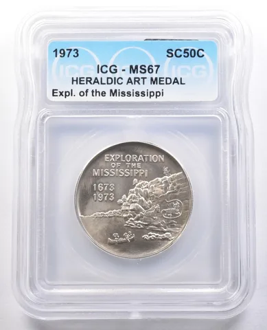 1973 So Called Half Dollar Exploration Of The Mississippi MS67 ICG