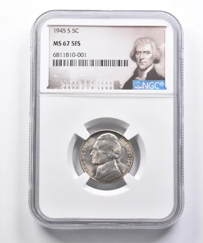 MS67 5FS 1945-S Jefferson Nickel NGC *3587