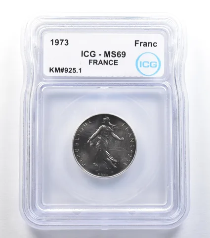 1973 France Franc KM#925.1 MS69 ICG *7930