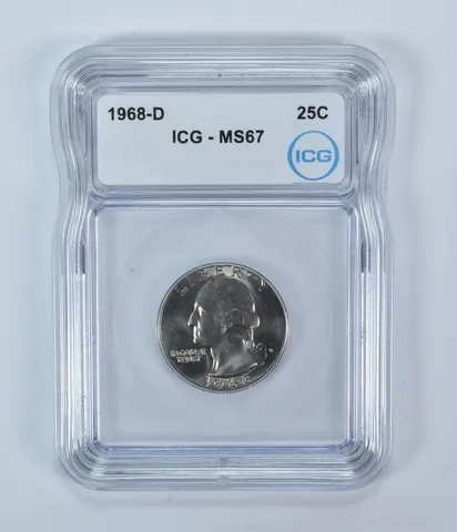 1968-D Washington Quarter MS67 ICG