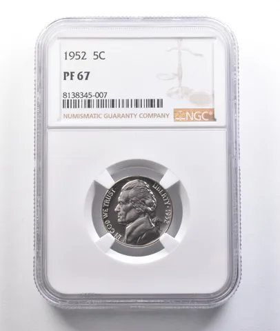 1952 Jefferson Nickel PF67 NGC Great Contrast *6941