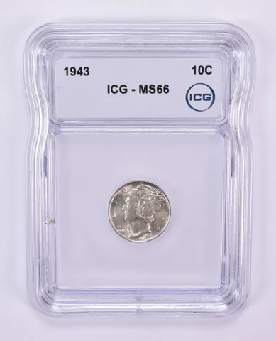 1943 Mercury Dime MS66 ICG