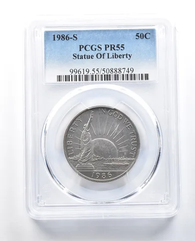 1986-S Statue Of Liberty Commemorative Half Dollar PR55 PCGS Pocket Piece *8273