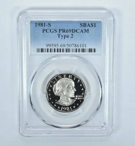 1981-S Susan B Anthony $1 Type 2 PR69 DCAM PCGS Blue Label