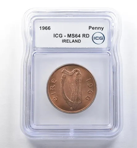 1966 Ireland Penny MS64 RD ICG *2560