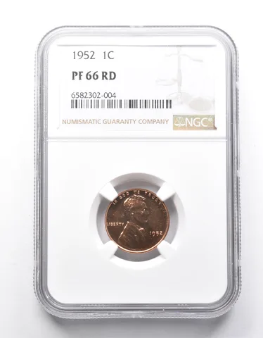 PF66 RD 1952 Lincoln Wheat Cent NGC a0006