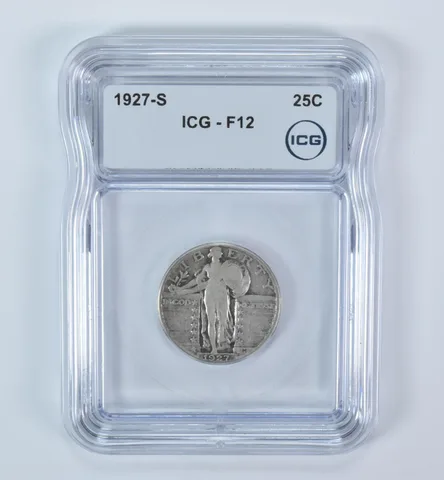 1927-S Standing Liberty Quarter F12 ICG