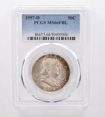1957-D Franklin Half Dollar MS66 FBL PCGS Beautiful Tone a9959