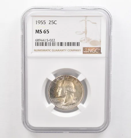 1955 Washington Quarter MS65 NGC Beautiful Tone *0286