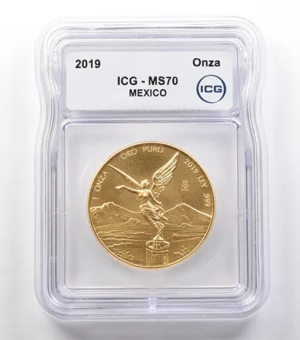 2019 Mo Mexico 1 Onza Gold Libertad MS70 ICG *2558