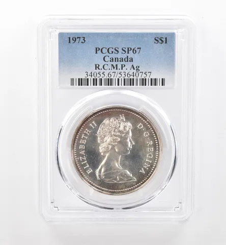 1973 Canada 1 Dollar Silver RCMP SP67 PCGS Beautiful Tone *1924